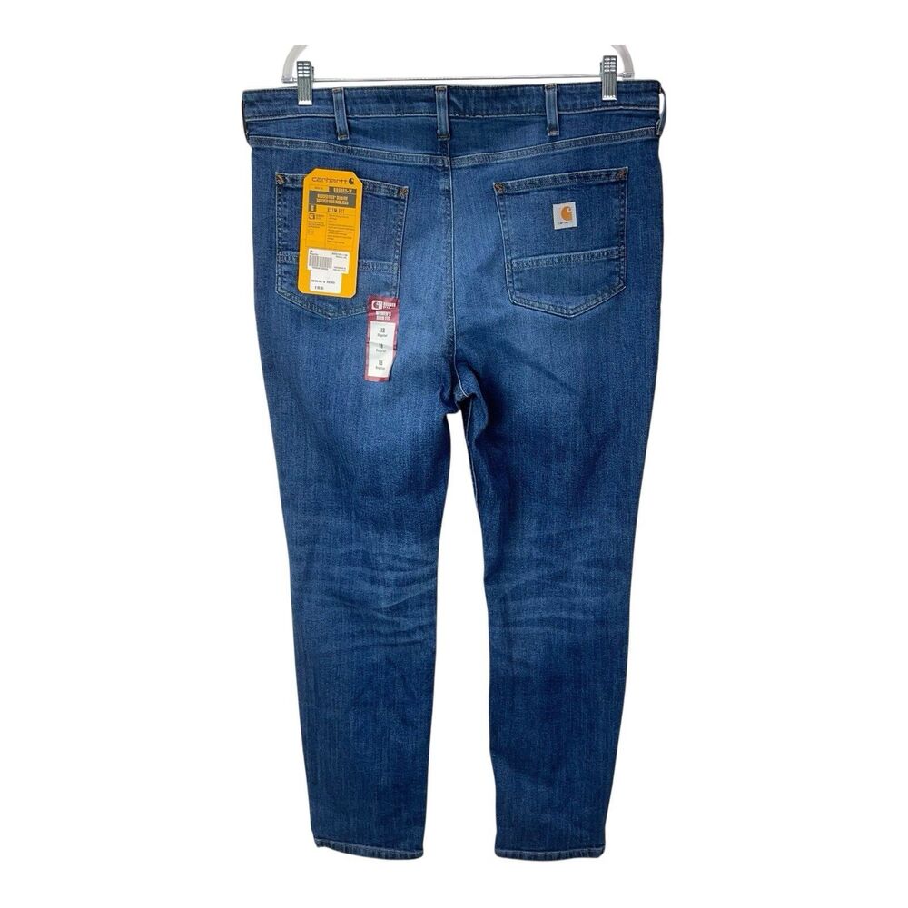 Carhartt Rugged Flex Womens Slim Fit Tapered Jeans Sz 18 NWT 30L